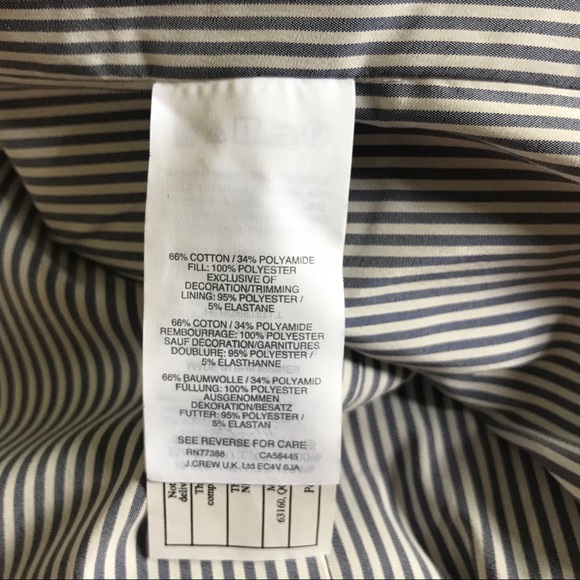 J. CREW quilted Safari Jacket in tan and blue, 10 - Picture 6 of 8